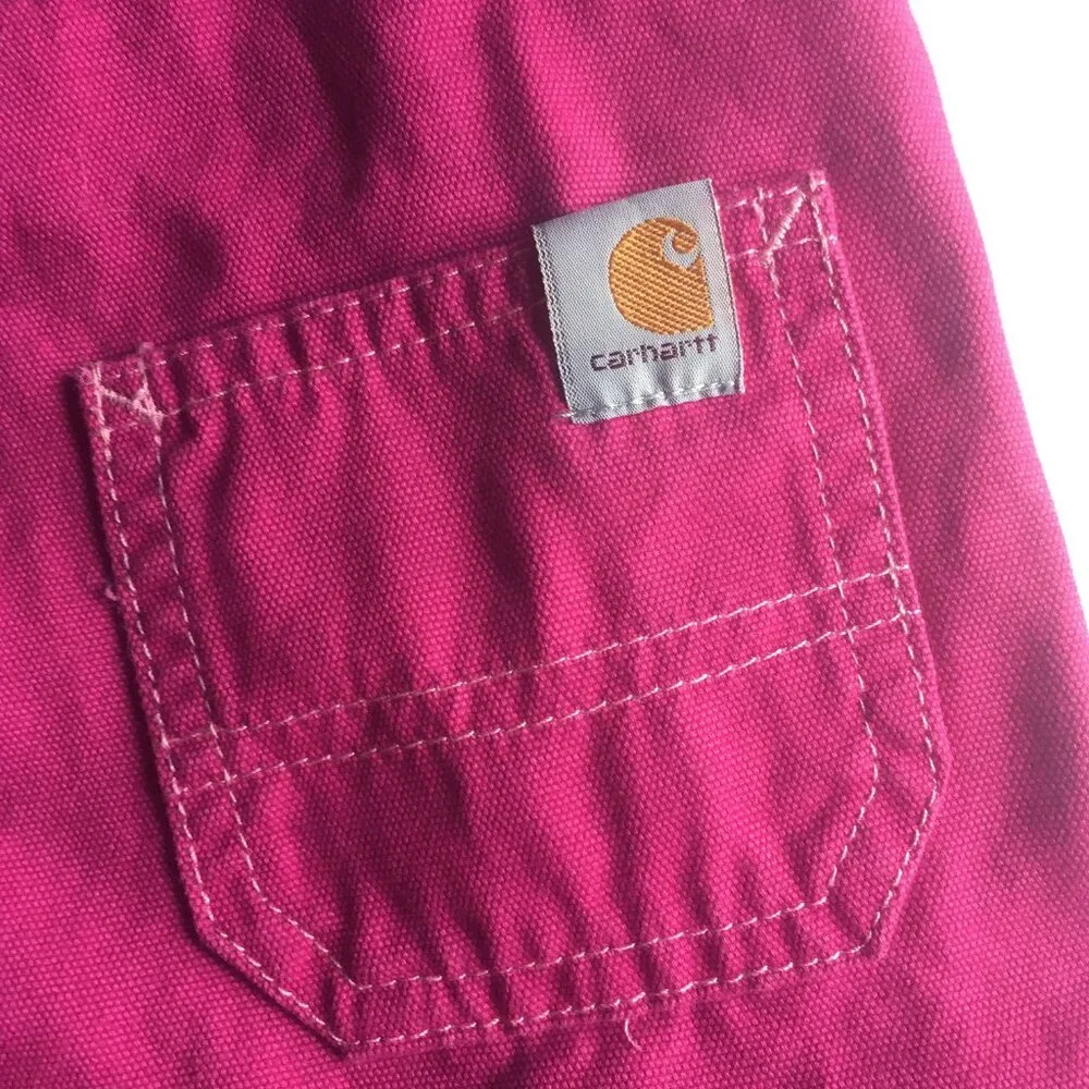 Carhartt pink embroidered overalls 18m